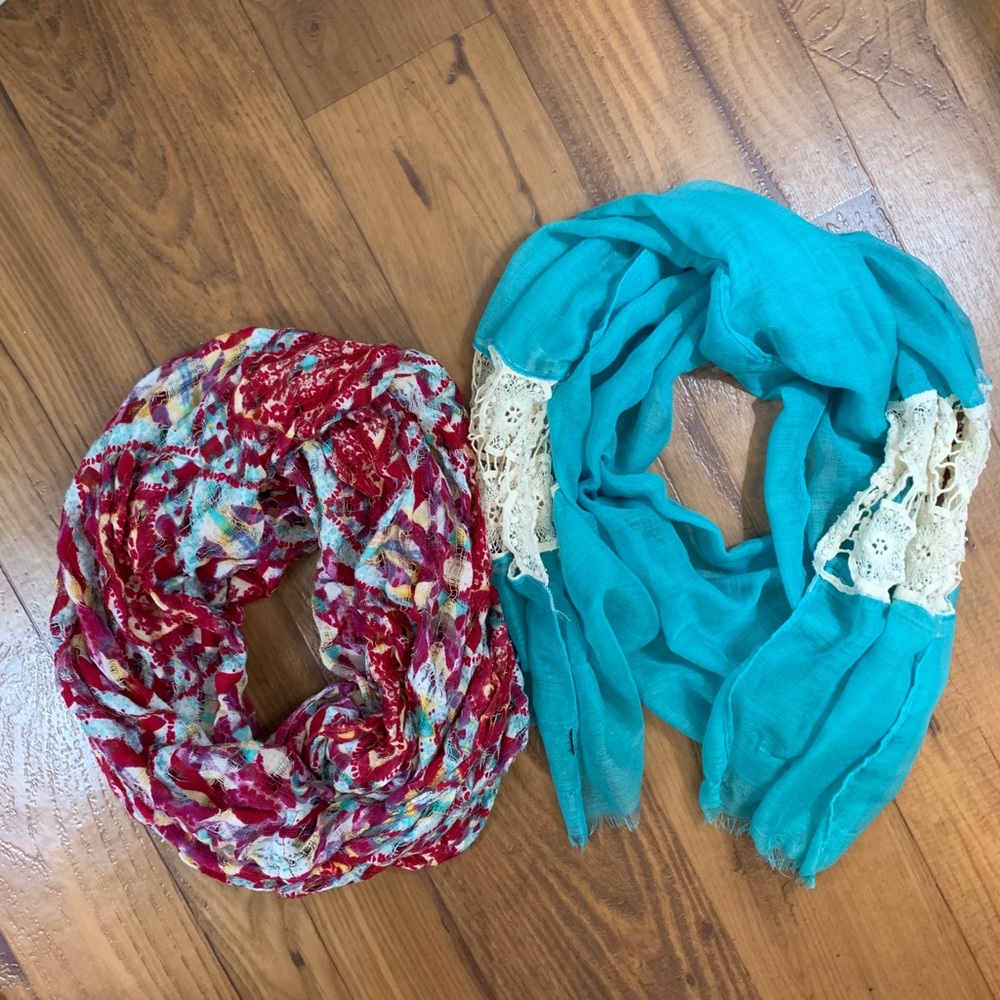 Fuchsia and Teal Scarf Bundle